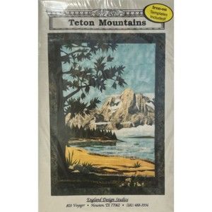 England Design Studio -Teton Mountains Landscape Art Quilt - Size 26" x 39"